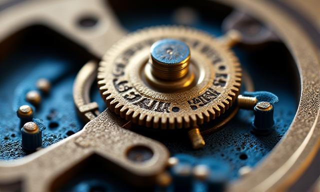 Dettagli meccanici di una macchina per legno Art Deco